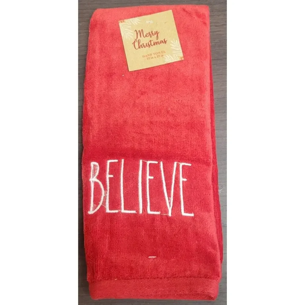 Merry Christmas Hand Towel (Believe)